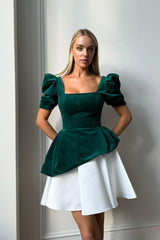 Square Neck Short Sleeve Top