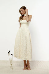 Jacquard Fitted Corset Bustier Dress