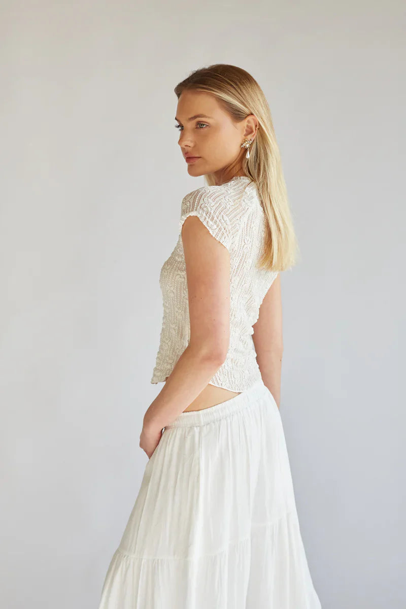 Charlize Short Sleeve Lace Top