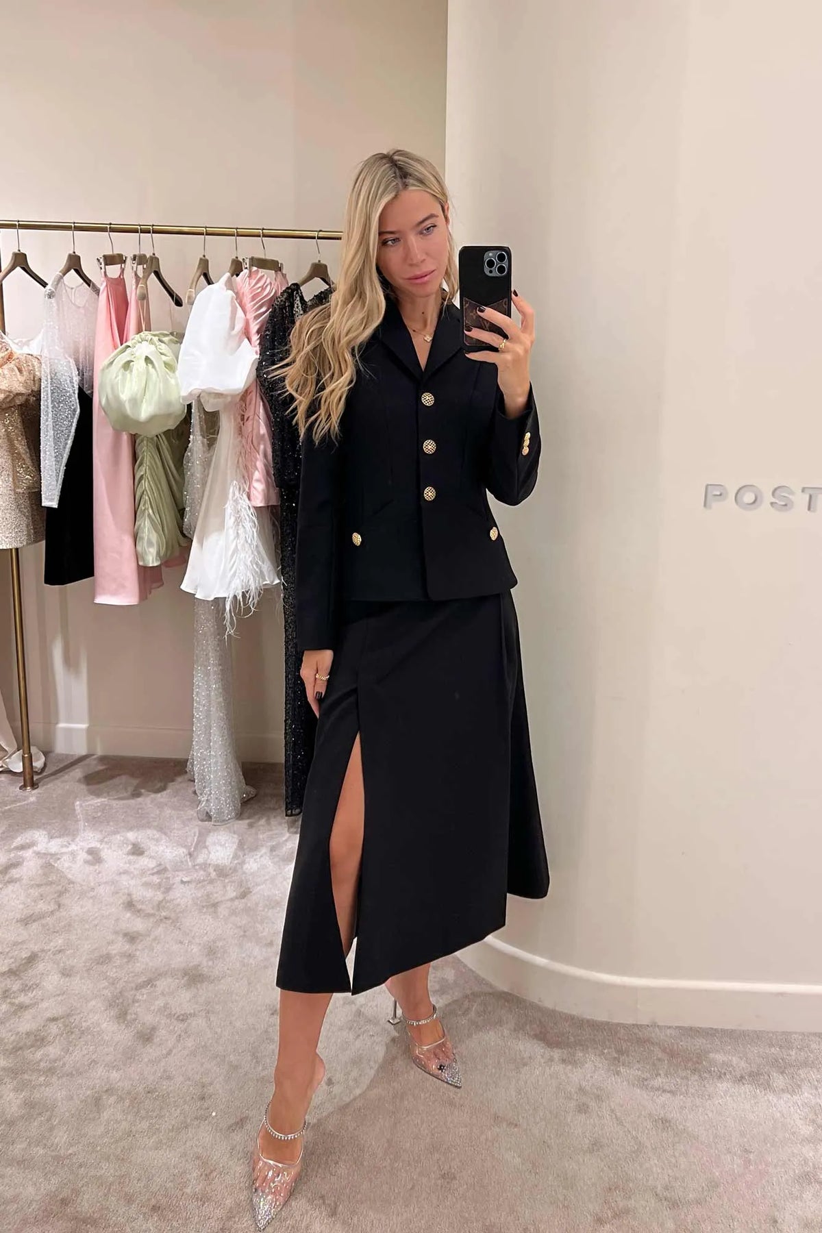 Side Slit Midi Skirt