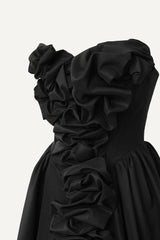 Mini Dress With Corset And Gathering