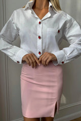 Viscose Slit Mini Skirt