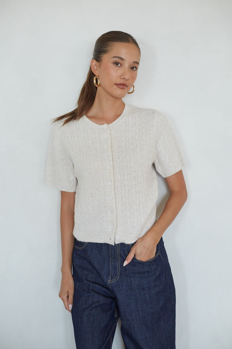 Lauren Cable Knit Cardigan