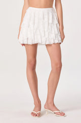 Madeleine Tiered Ruffle Mini Skirt