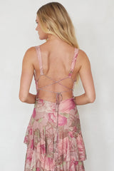 Imogen Mesh Tiered Maxi Dress