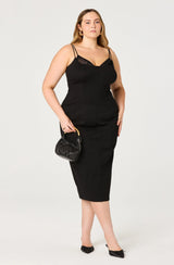 Allura Peekaboo Lace Midi Dress