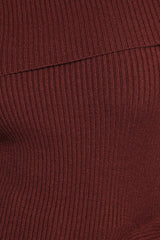 Aleena Knit Top - Chocolate Brown