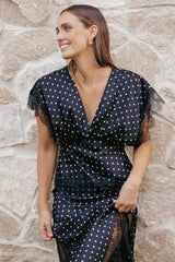 Ailbhe Top - Black Polka Dot