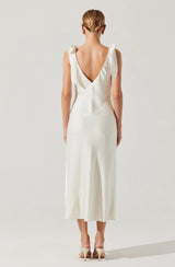Allexina Satin Midi Dress