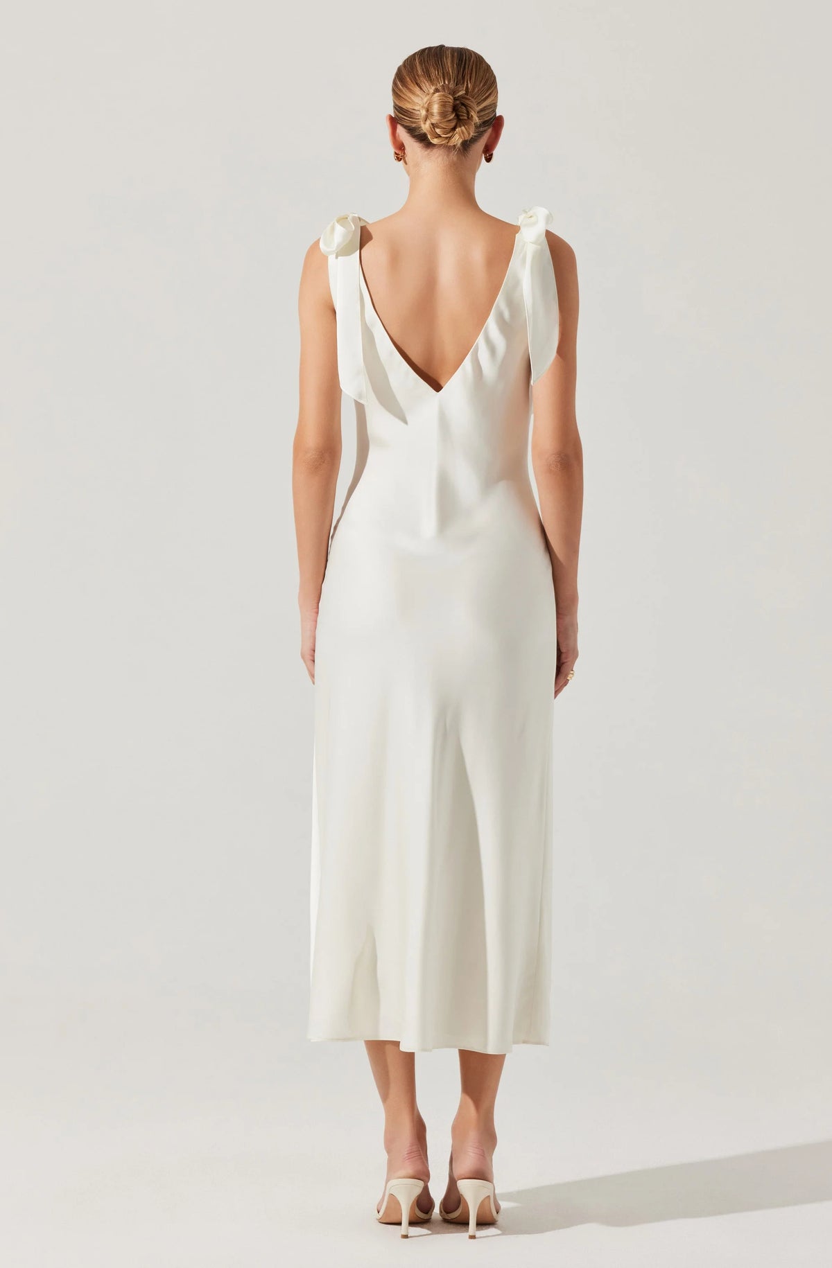 Allexina Satin Midi Dress
