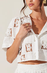Andolina Crochet Lace Crop Top