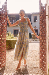 Ethelind Floral Pleated Maxi Dress