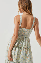 Midsummer Eyelet Tiered Floral Maxi Dress