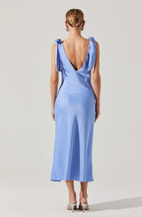 Allexina Satin Midi Dress