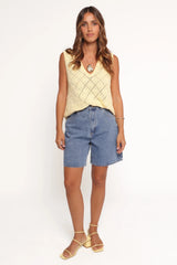 Palma Knit Top - Butter Yellow