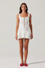 Kensley Eyelet Tiered Mini Skirt
