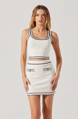 Sessy Contrast Stitch Mini Skirt