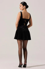 Jenika Velvet Drop Waist Skirt