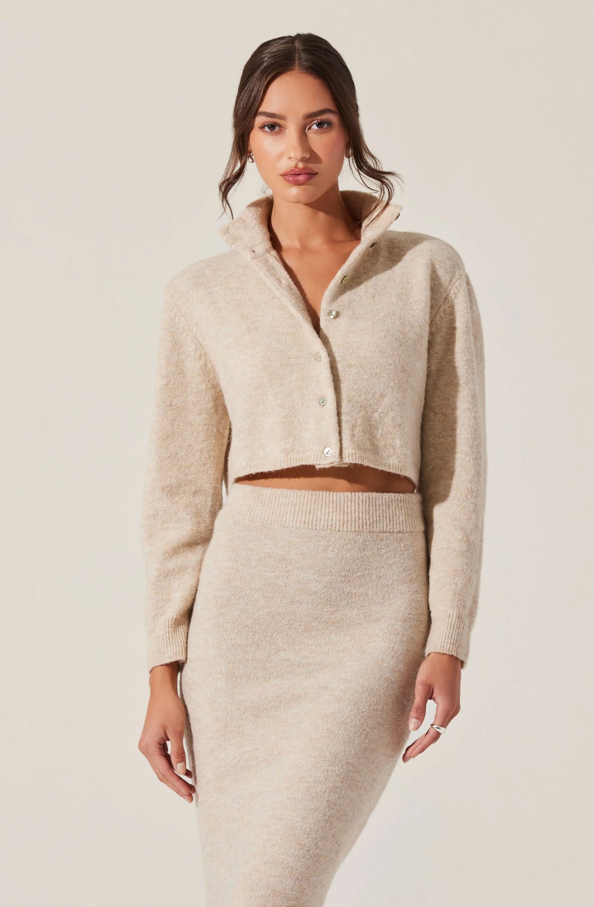 Karsyn Cropped Turtleneck Cardigan