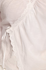 Adira Wrap Blouse - White