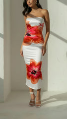 Solara Strapless Midi Dress
