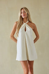 Kay Keyhole Halter Mini Dress
