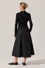 Kearney Mixed Media Midi Dress