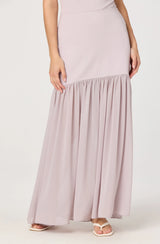 Aloyse Contrast Drop-Waist Maxi Skirt